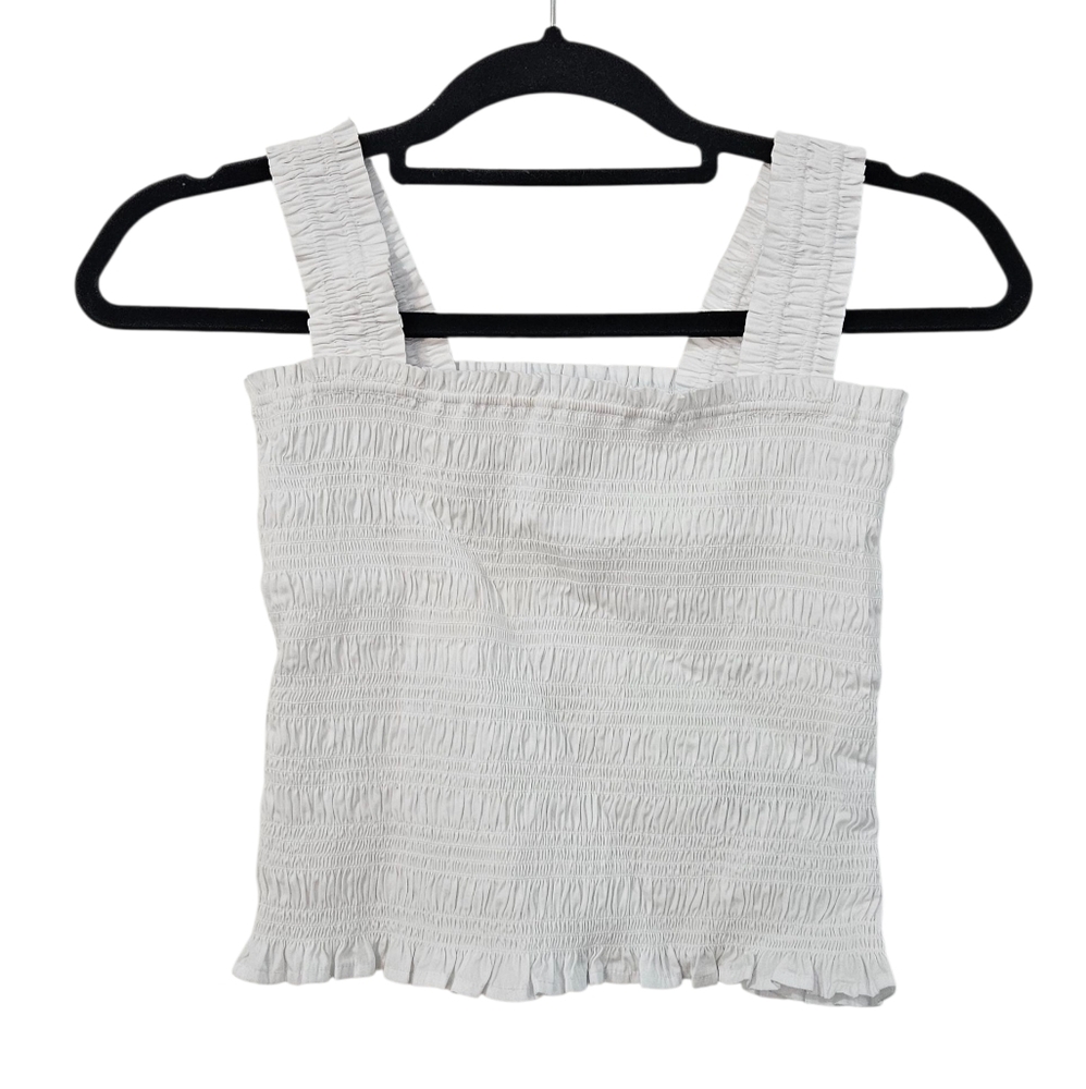NWT Madewell Poplin Smocked Tank Size XS - Picture 8 of 9